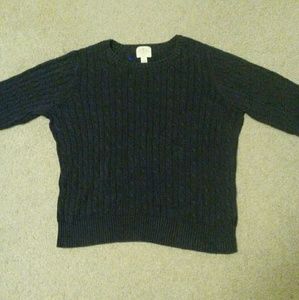 Navy Blue St. John's Bay Cable Knit Sweater